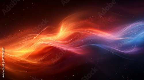 Abstract view of space with wavy patterns.