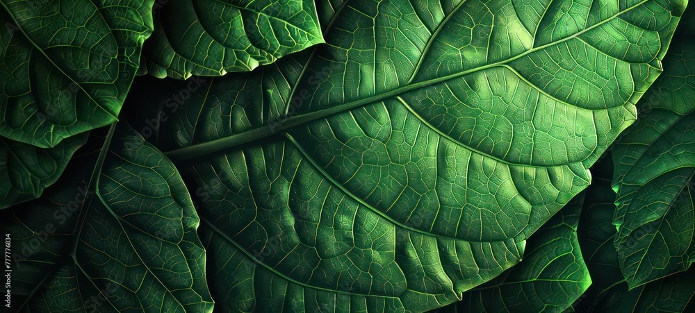 Close-up photo of green leaves for background. Close-up photo of green leaves for background.