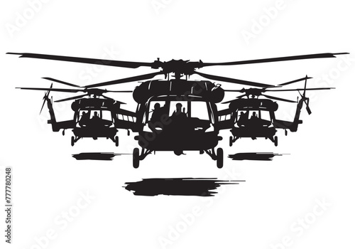 Military Helicopter Silhouette