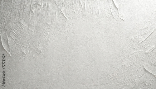 White cement wall in retro concept. Old concrete background for wallpaper or graphic design. Blank plaster texture in vintage style. © Aleksandr Matveev