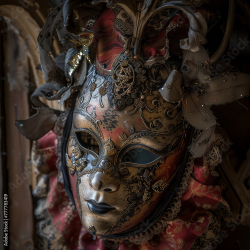 Elegant Venetian Mask in High-Resolution Detail