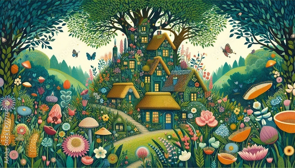 Village in a Flower Land Village in a Flower Land