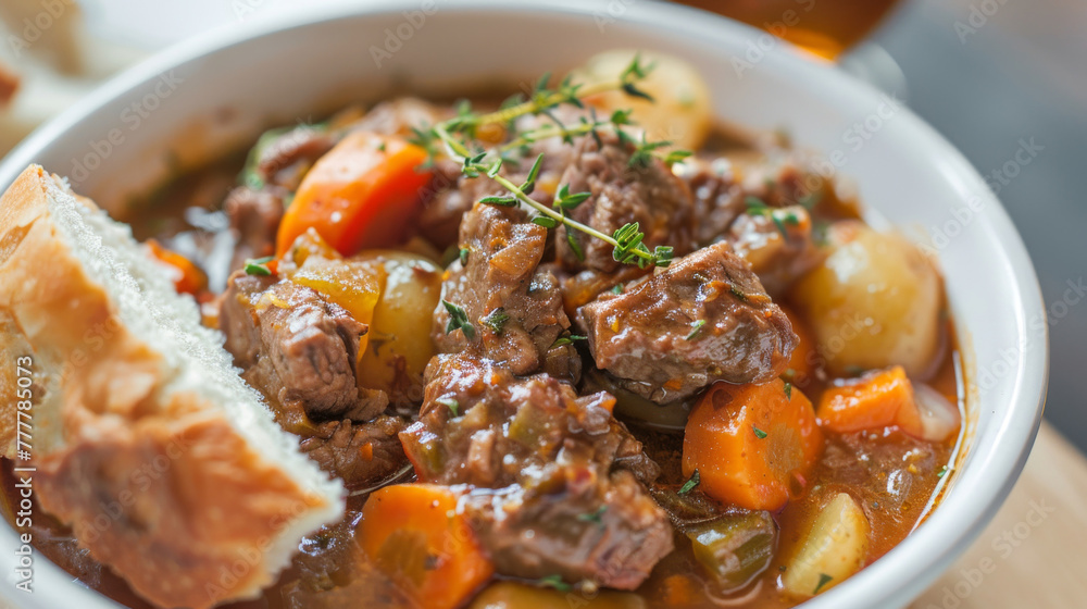 Traditional irish stew with fresh herbs Traditional irish stew with fresh herbs