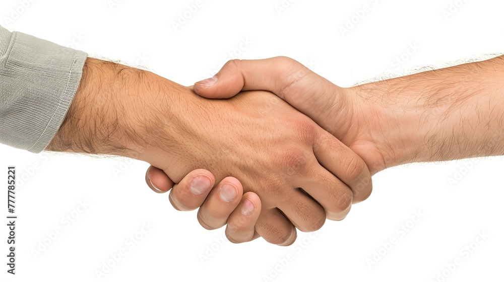 shaking hand after business isolate on white background shaking hand after business isolate on white background