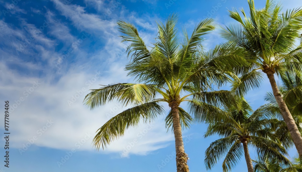 Generated image of palm tree on the coast