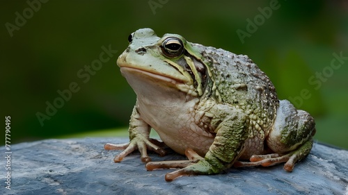 Sitting Frog: Tranquil Amphibian Rest