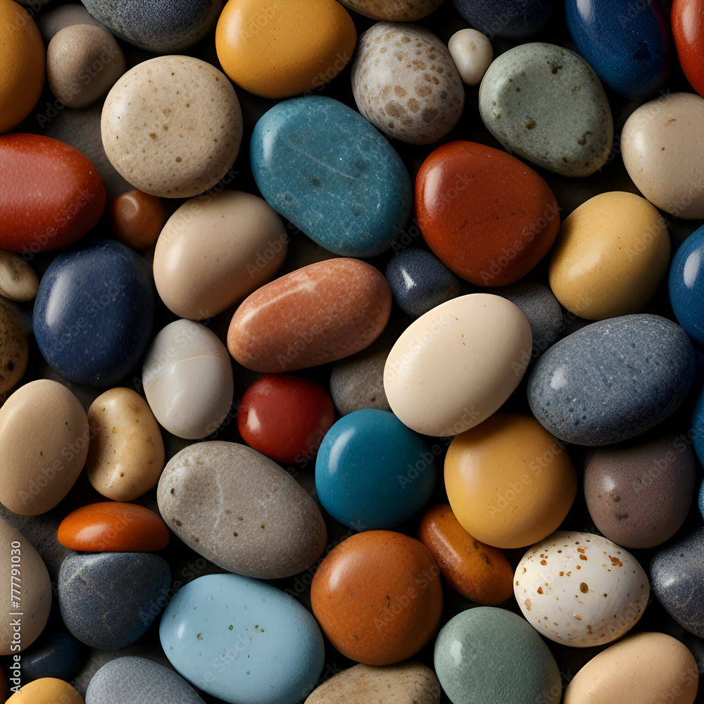 Colorful pebbles background. Top view. Flat lay. Colorful pebbles background. Top view. Flat lay.