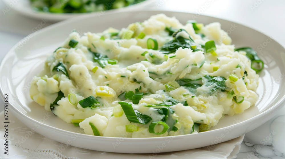 Traditional irish colcannon on plate Traditional irish colcannon on plate