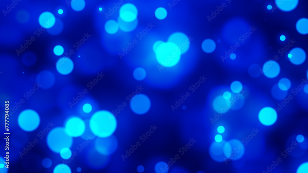 Bokeh Glitter Blue 4K Background	