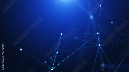 Technology Network Blue Background.