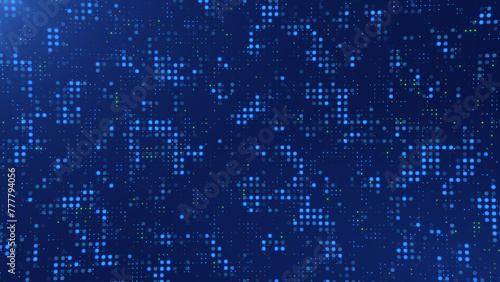 Digital Wire Frame Blue Background