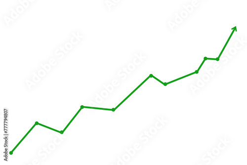 green business line graph with arrow transparent background png file type