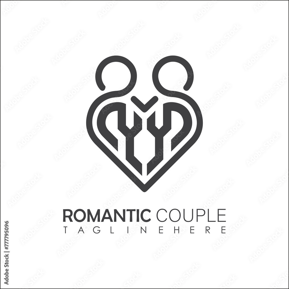 Couple love Heart symbol ALL letter logo icon design template. May be used in medical, dating, Valentines Day and wedding design. Couple love Heart symbol ALL letter logo icon design template. May be used in medical, dating, Valentines Day and wedding design.