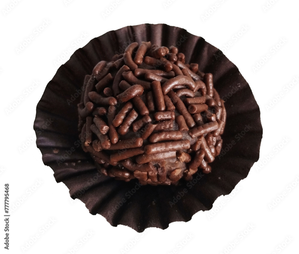 Brigadeiro, brazilian dessert, transparent background Brigadeiro, brazilian dessert, transparent background