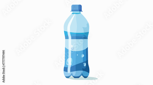 Bottle of water icon in flat. Vector illustration 