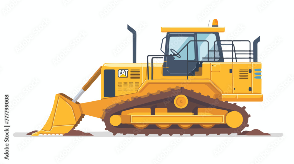 Bulldozer icon design illustration template flat vector
