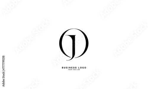 JO, OJ, J, O, Abstract Letters Logo Monogram