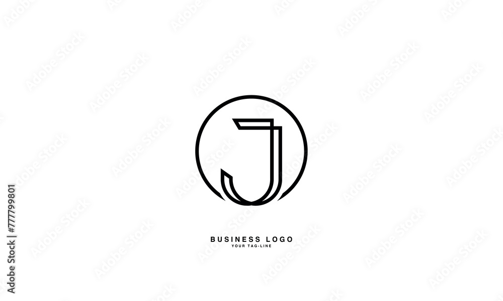 JO, OJ, J, O, Abstract Letters Logo Monogram JO, OJ, J, O, Abstract Letters Logo Monogram