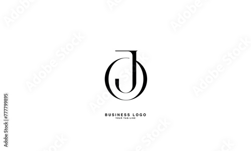 JO, OJ, J, O, Abstract Letters Logo Monogram