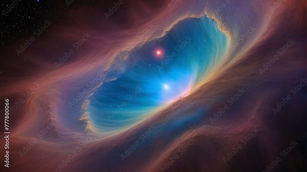 Naklejka premium Nebula outer space cosmic background
