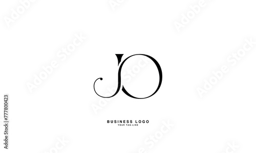 JO, OJ, J, O, Abstract Letters Logo Monogram