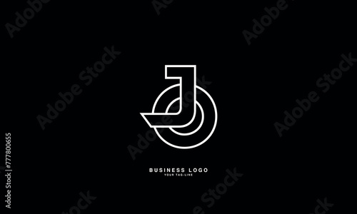 JO, OJ, J, O, Abstract Letters Logo Monogram
