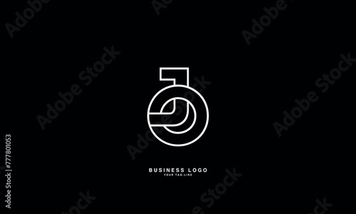 JO, OJ, J, O, Abstract Letters Logo Monogram