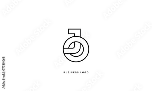 JO, OJ, J, O, Abstract Letters Logo Monogram