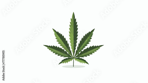 Cannabis leaf logo design vector template.
