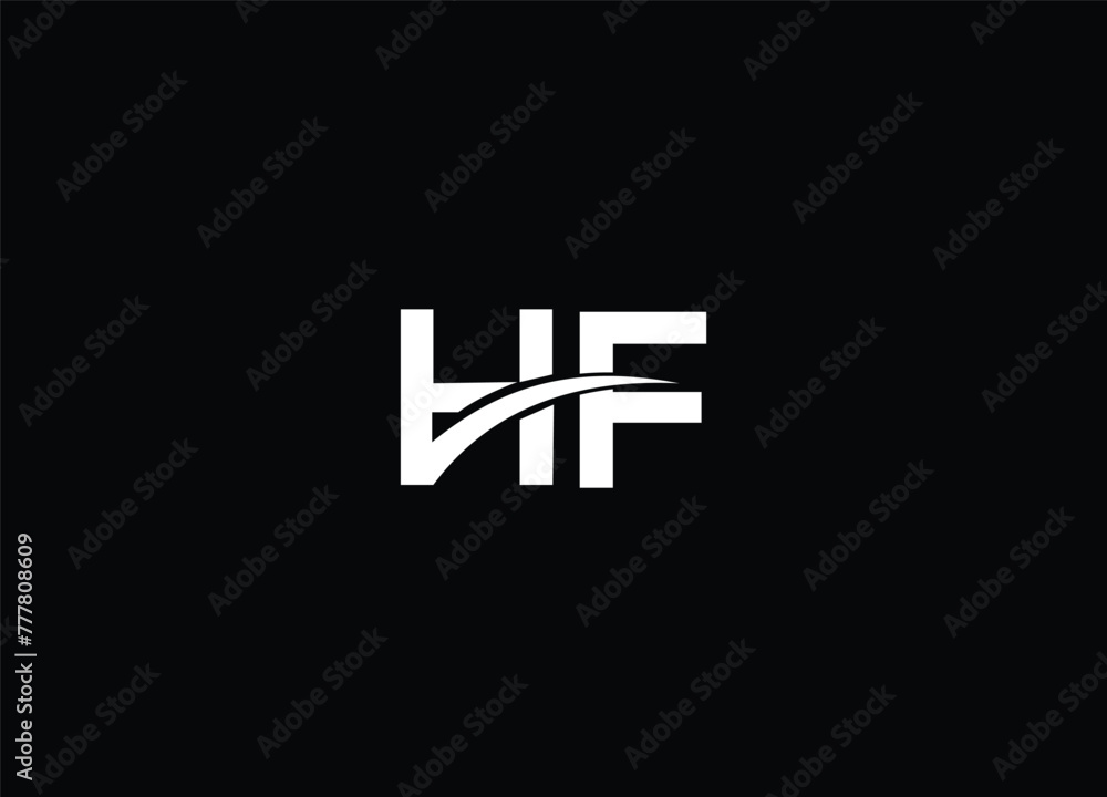 HF creative logo design and initial logo design HF creative logo design and initial logo design