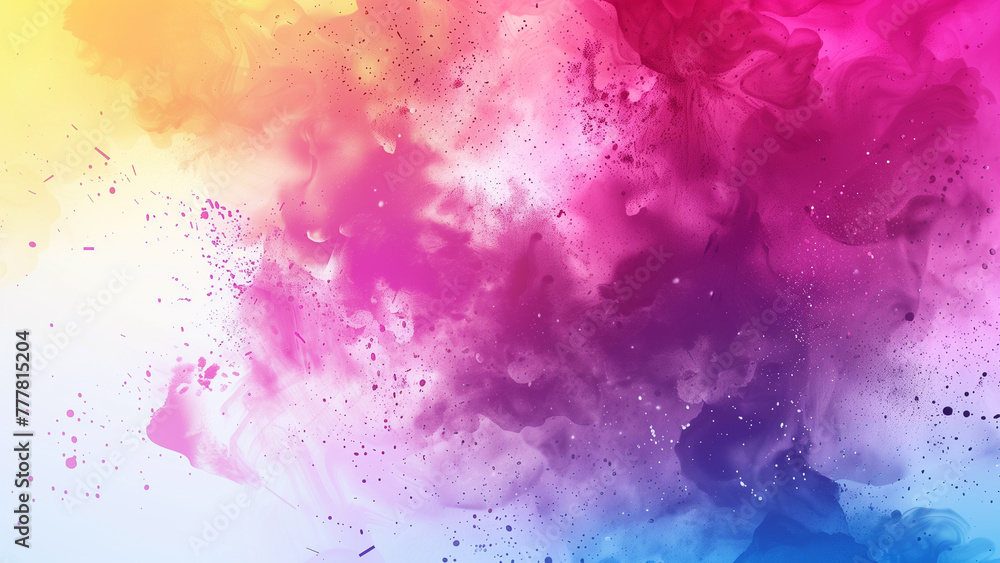 Fototapeta premium Abstract watercolor background. Colorful paint explosion. Digital art painting.