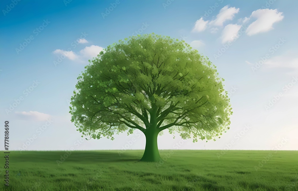 Fototapeta premium tree on the meadow