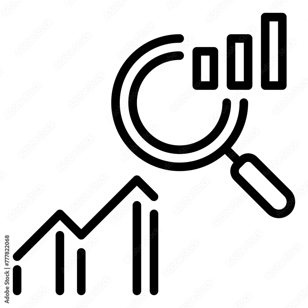Analysis icon, line icon style Analysis icon, line icon style