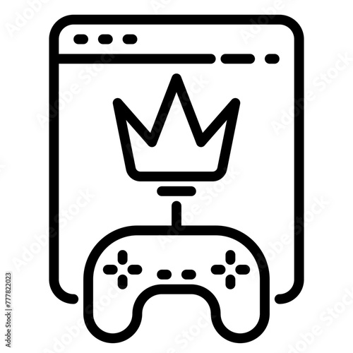 Gamification icon, line icon style