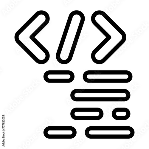 Programming icon, line icon style