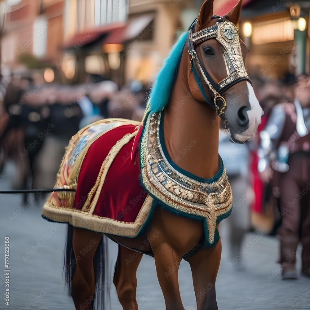 A horse wearing a costume and participating in a costume parade5