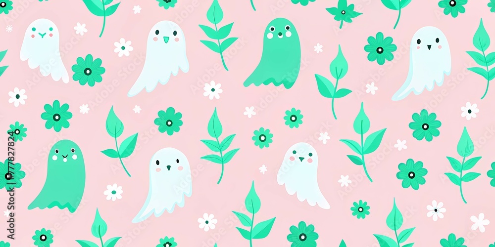 Mid-Century Mirage, A Haunting Floral Illusion Mid-Century Mirage, A Haunting Floral Illusion