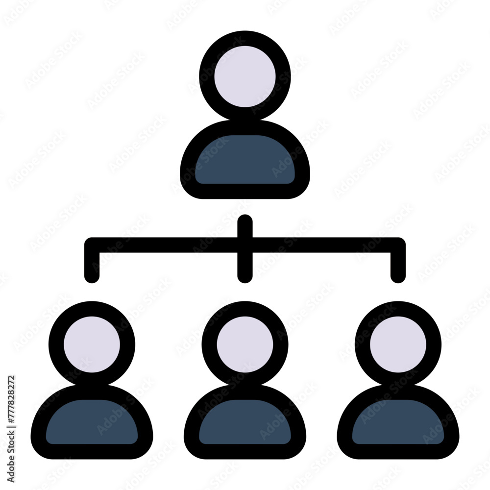 This is the Team Leader icon from the Data Management icon collection with an Color Lineal style This is the Team Leader icon from the Data Management icon collection with an Color Lineal style
