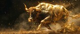 Bullish surge visual, gold market icon,