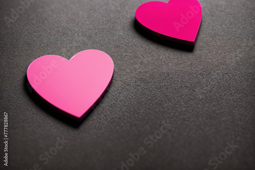 Heart Shaped Stickers on a Grey Background