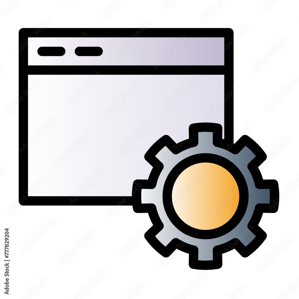 This is the Webpage icon from the Data Management icon collection with an Color Lineal Gradient style This is the Webpage icon from the Data Management icon collection with an Color Lineal Gradient style