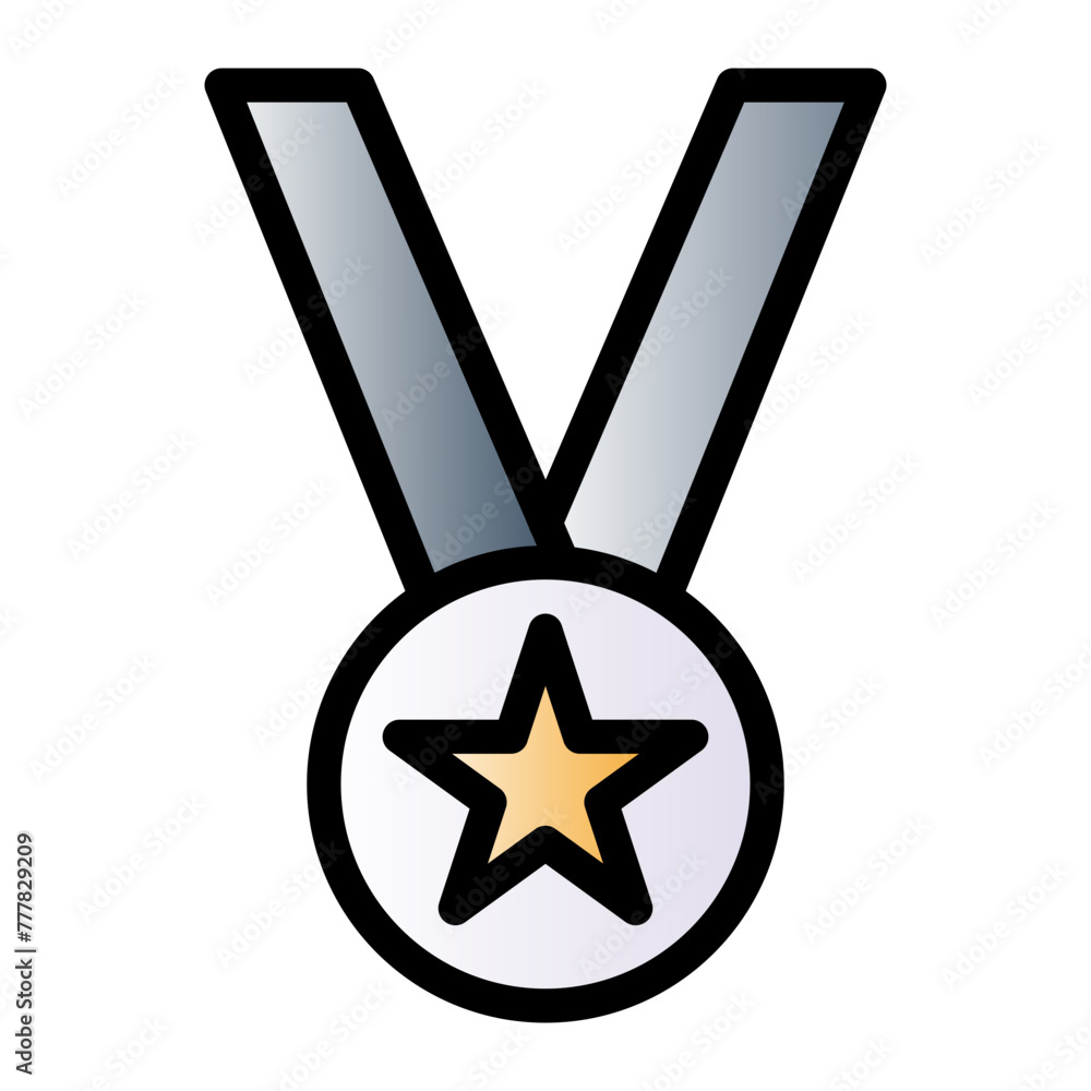 This is the Medal icon from the Data Management icon collection with an Color Lineal Gradient style This is the Medal icon from the Data Management icon collection with an Color Lineal Gradient style