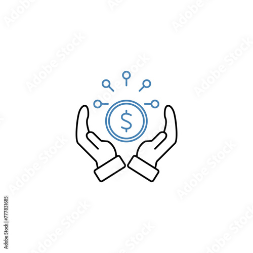 finance management icons set. Set of editable stroke icons.Vector set of finance management