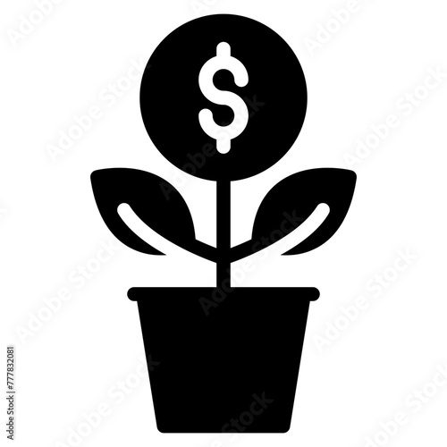 Money Plant Solid Icon