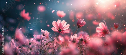Ethereal Symphony of Bokeh Blur Wildflowers Swaying in the gentle Breeze