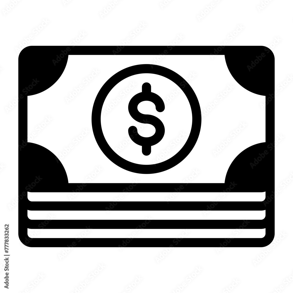 This is the Cash icon from the Finance icon collection with an Mixed style