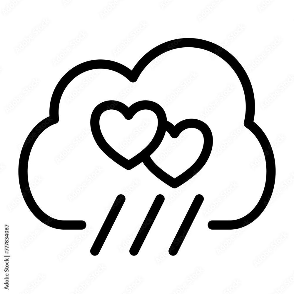 This is the Falling In Love icon from the Valentine icon collection with an Outline style This is the Falling In Love icon from the Valentine icon collection with an Outline style