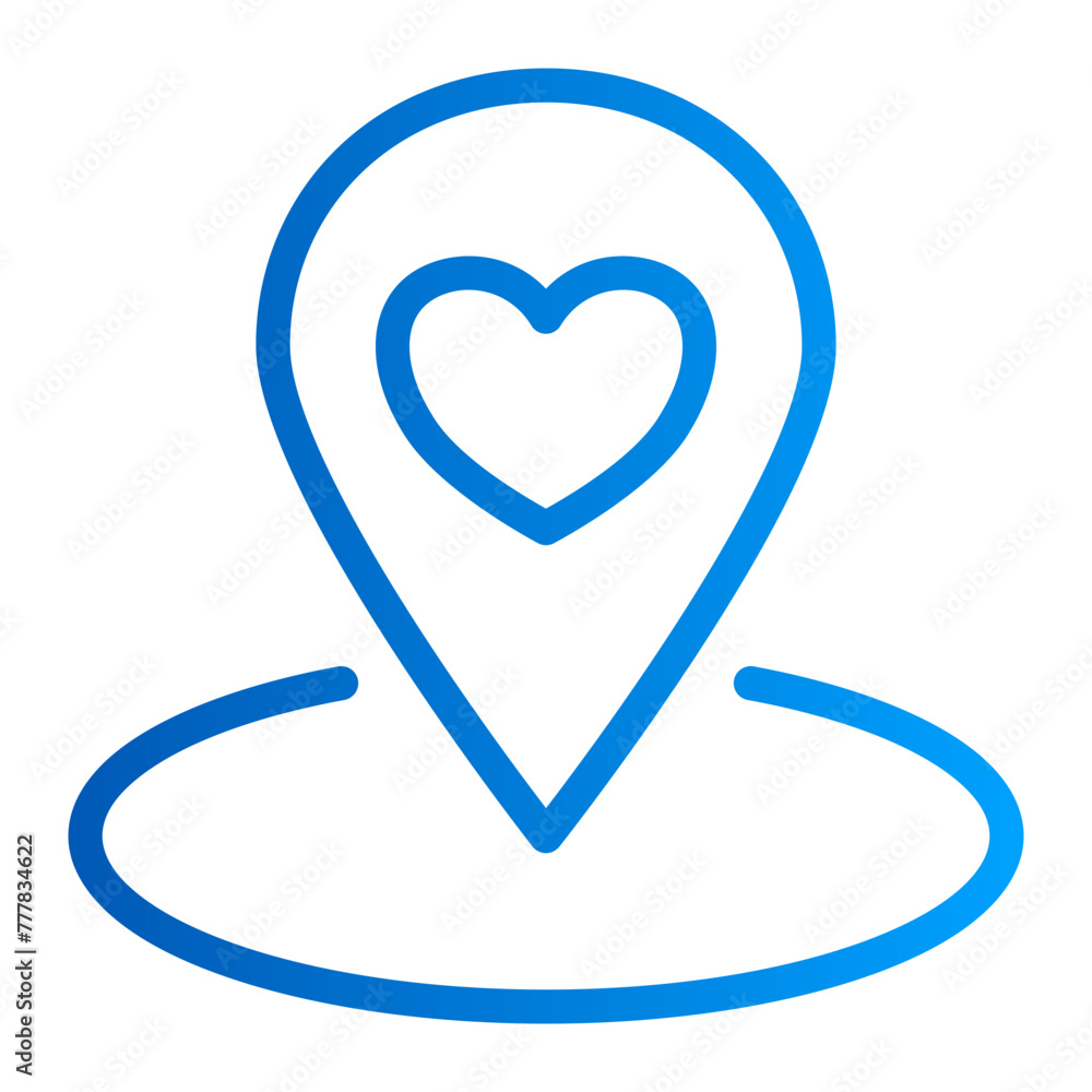 This is the Location icon from the Valentine icon collection with an Outline Gradient style This is the Location icon from the Valentine icon collection with an Outline Gradient style