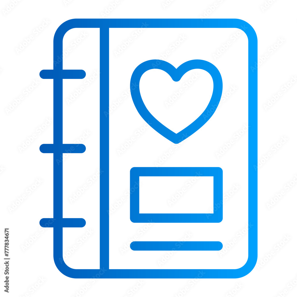 This is the Diary icon from the Valentine icon collection with an Outline Gradient style This is the Diary icon from the Valentine icon collection with an Outline Gradient style