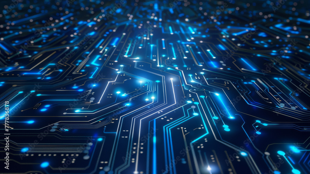 Abstract futuristic electronic circuit technology background Abstract futuristic electronic circuit technology background